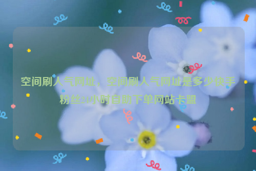 快手代刷自助平台_全网代刷24小时自助快手